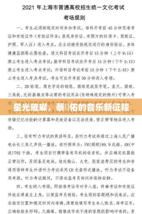 星光璀璨,蔡旻佑的音乐新征程