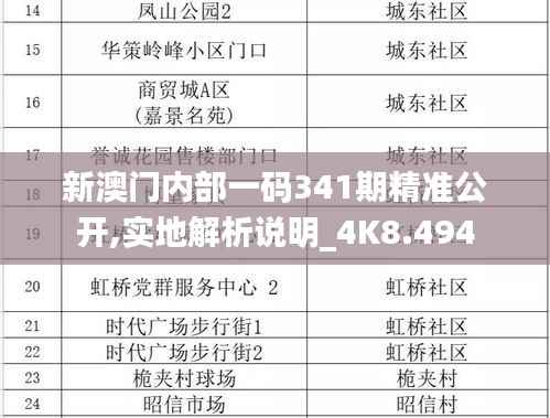 新澳门内部一码341期精准公开,实地解析说明_4K8.494