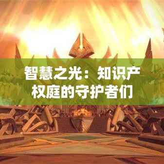 智慧之光:知识产权庭的守护者们