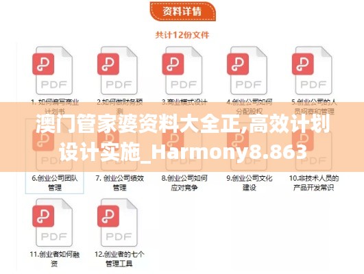 澳门管家婆资料大全正,高效计划设计实施_Harmony8.863