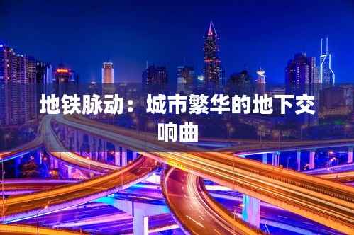 地铁脉动:城市繁华的地下交响曲
