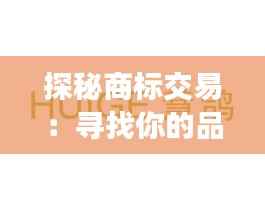 探秘商标交易：寻找你的品牌“金钥匙”