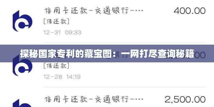 探秘国家专利的藏宝图:一网打尽查询秘籍