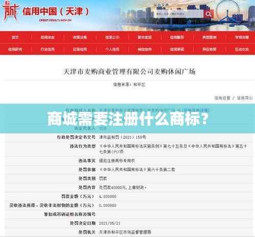 商城需要注册什么商标?