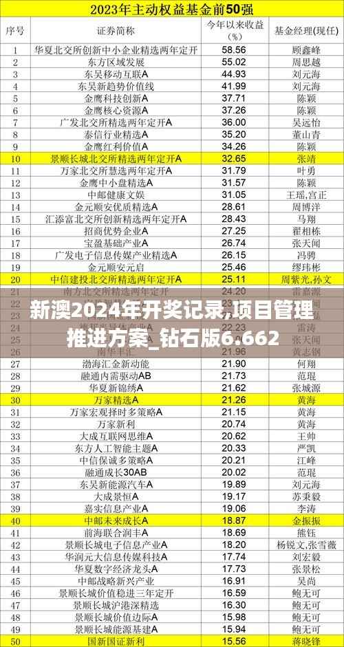 新澳2024年开奖记录,项目管理推进方案_钻石版6.662