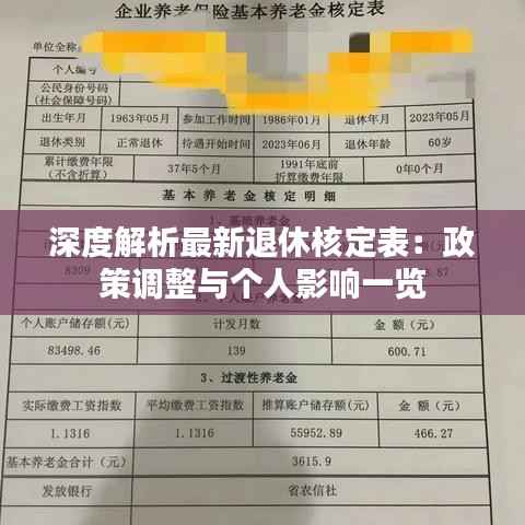 深度解析最新退休核定表:政策调整与个人影响一览