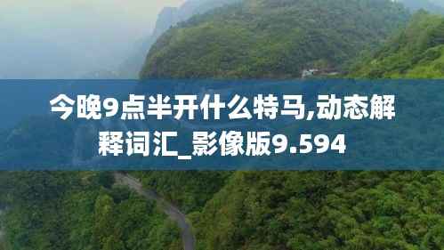 今晚9点半开什么特马,动态解释词汇_影像版9.594
