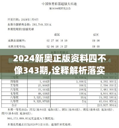 2024新奥正版资料四不像343期,诠释解析落实_专属款8.483