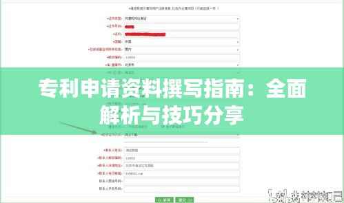 专利申请资料撰写指南:全面解析与技巧分享