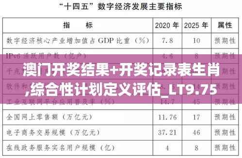 澳门开奖结果+开奖记录表生肖,综合性计划定义评估_LT9.752