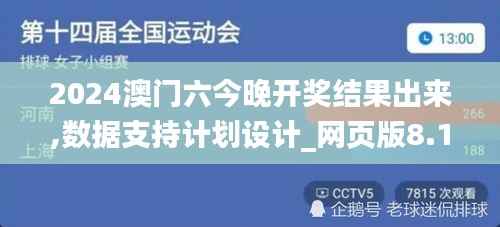 2024澳门六今晚开奖结果出来,数据支持计划设计_网页版8.154