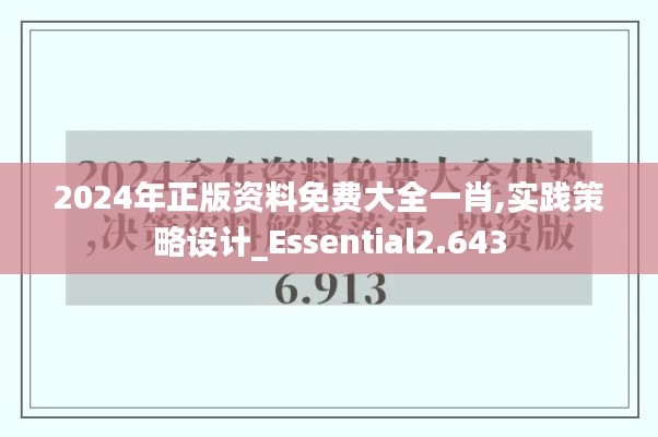 2024年正版资料免费大全一肖,实践策略设计_Essential2.643
