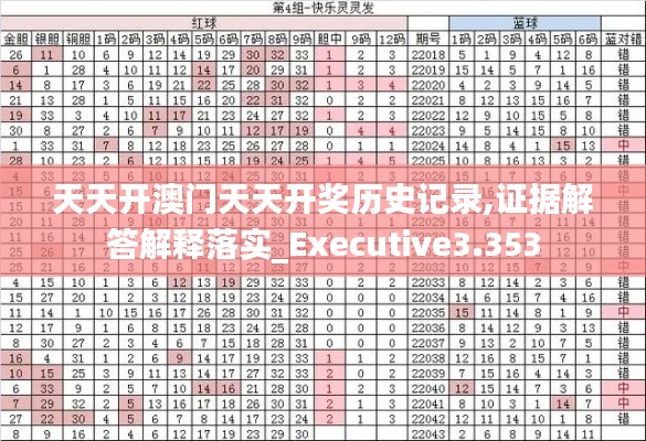 天天开澳门天天开奖历史记录,证据解答解释落实_Executive3.353
