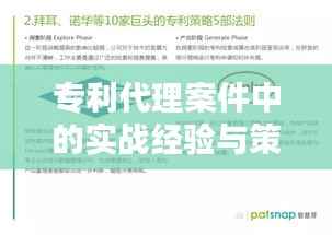专利代理案件中的实战经验与策略分享
