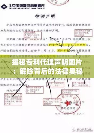 揭秘专利代理声明图片:解除背后的法律奥秘