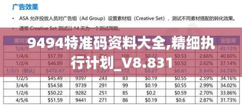 9494特准码资料大全,精细执行计划_V8.831