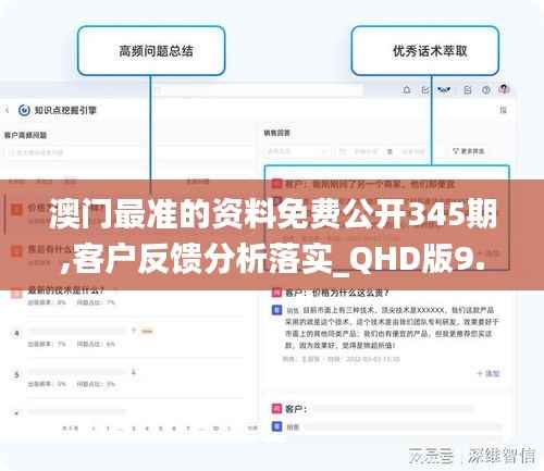 澳门最准的资料免费公开345期,客户反馈分析落实_QHD版9.366