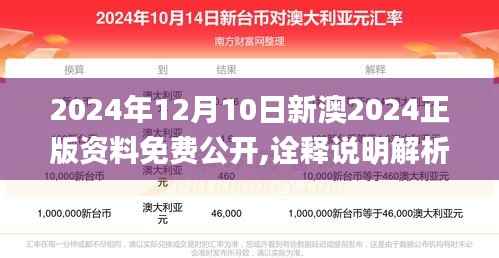 2024年12月10日新澳2024正版资料免费公开,诠释说明解析_储蓄版6.109