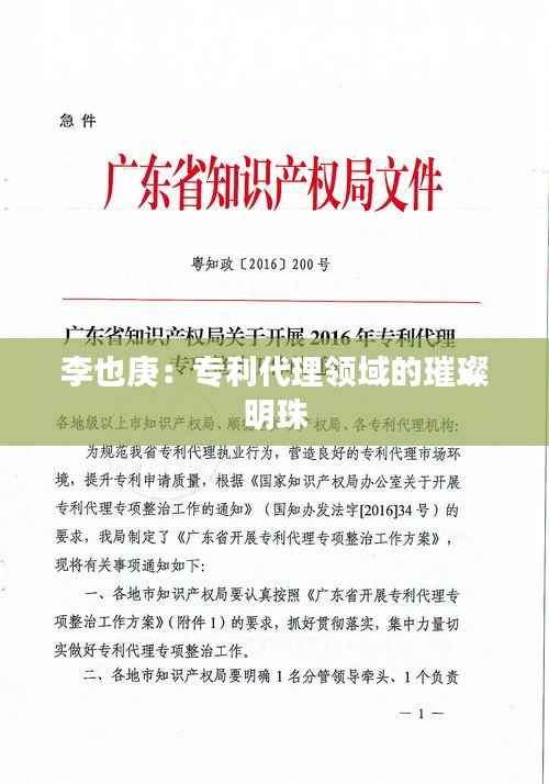 李也庚:专利代理领域的璀璨明珠