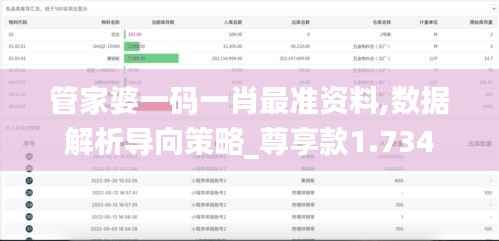 管家婆一码一肖最准资料,数据解析导向策略_尊享款1.734