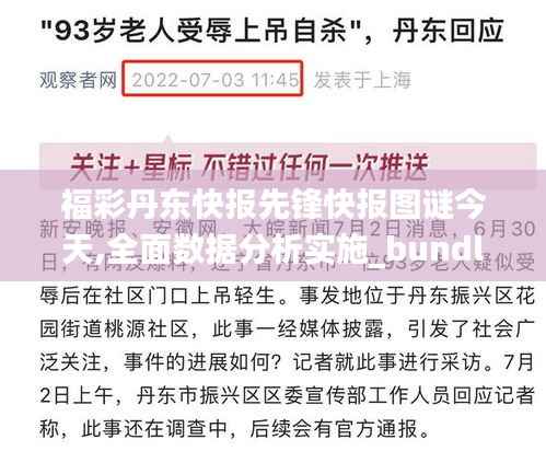 福彩丹东快报先锋快报图谜今天,全面数据分析实施_bundle4.337