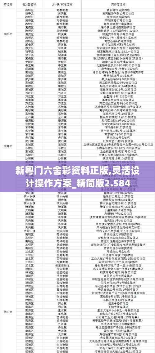 新粤门六舍彩资料正版,灵活设计操作方案_精简版2.584