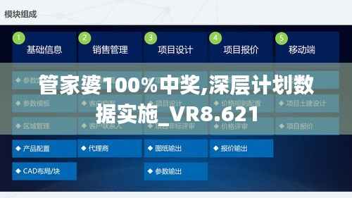 管家婆100%中奖,深层计划数据实施_VR8.621