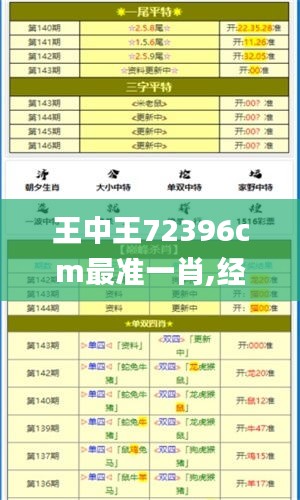 王中王72396cm最准一肖,经济性执行方案剖析_界面版2.425