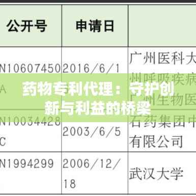 药物专利代理:守护创新与利益的桥梁