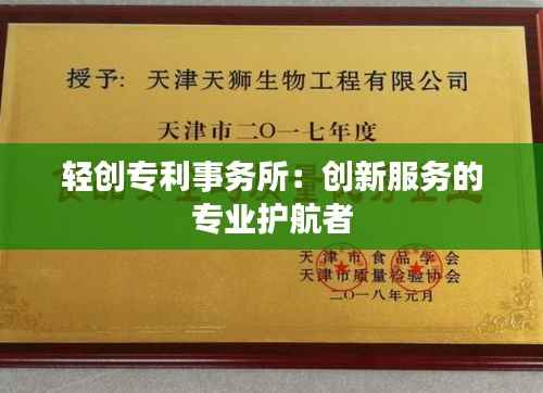 轻创专利事务所:创新服务的专业护航者