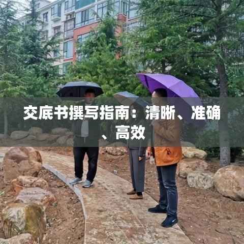 交底书撰写指南:清晰、准确、高效
