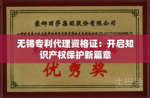 无锡专利代理资格证:开启知识产权保护新篇章