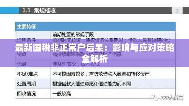 最新国税非正常户后果:影响与应对策略全解析