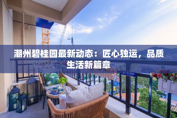 潮州碧桂园最新动态:匠心独运,品质生活新篇章