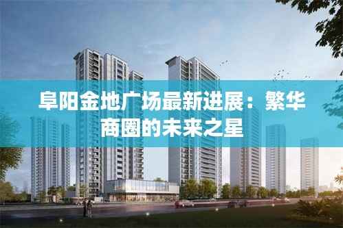 阜阳金地广场最新进展:繁华商圈的未来之星