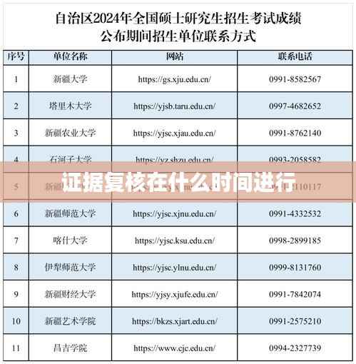 证据复核在什么时间进行