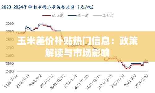 玉米差价补贴热门信息:政策解读与市场影响