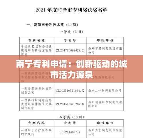 南宁专利申请:创新驱动的城市活力源泉