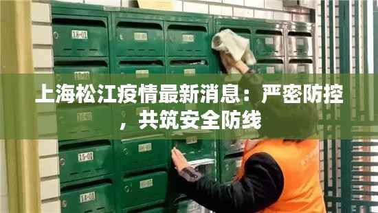 上海松江疫情最新消息:严密防控,共筑安全防线