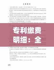 专利缴费明细:全面解析专利费用构成与缴纳指南