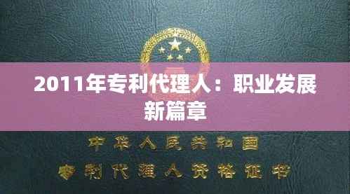 2011年专利代理人:职业发展新篇章