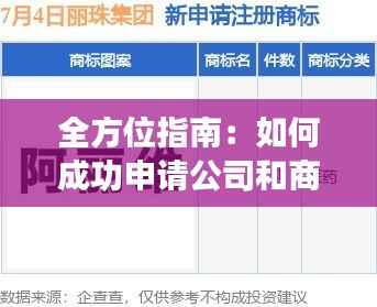全方位指南:如何成功申请公司和商标