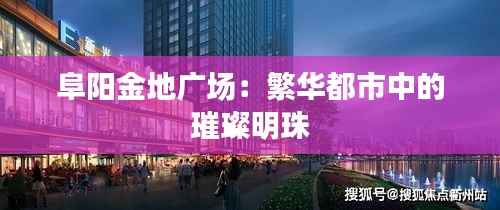 阜阳金地广场:繁华都市中的璀璨明珠