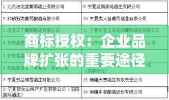 商标授权:企业品牌扩张的重要途径