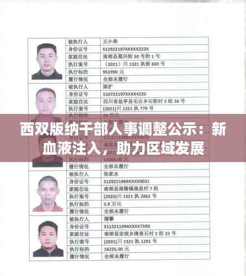西双版纳干部人事调整公示:新血液注入,助力区域发展