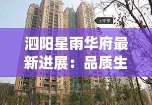 泗阳星雨华府最新进展:品质生活即将绽放
