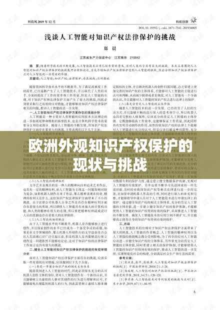 欧洲外观知识产权保护的现状与挑战