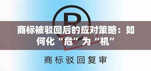 商标被驳回后的应对策略:如何化“危”为“机”