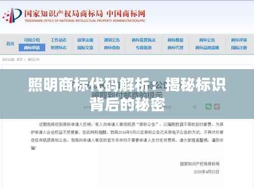 照明商标代码解析:揭秘标识背后的秘密