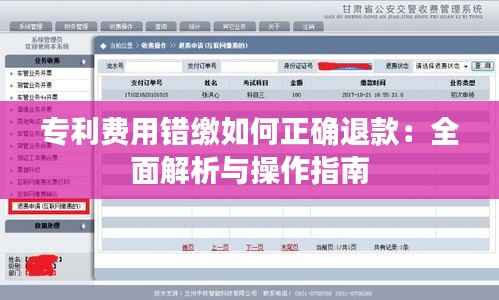 专利费用错缴如何正确退款:全面解析与操作指南